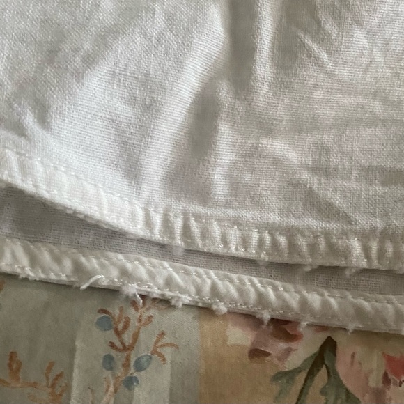 NEW J.crew White Linen with drawstrings shorts Size Medium/not see thru - Picture 4 of 5